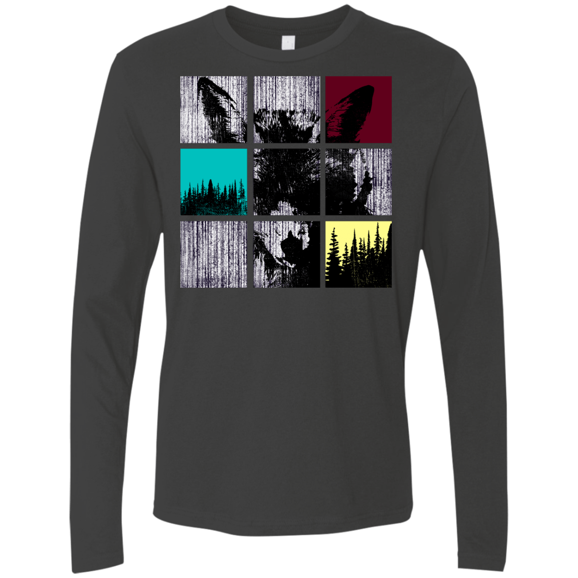 T-Shirts Heavy Metal / S Fox Pane Men's Premium Long Sleeve