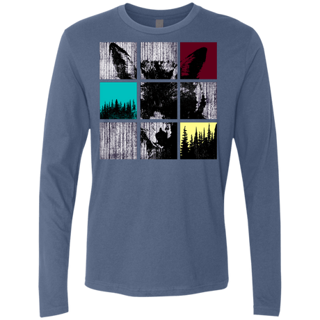 T-Shirts Indigo / S Fox Pane Men's Premium Long Sleeve
