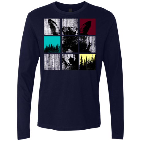 T-Shirts Midnight Navy / S Fox Pane Men's Premium Long Sleeve