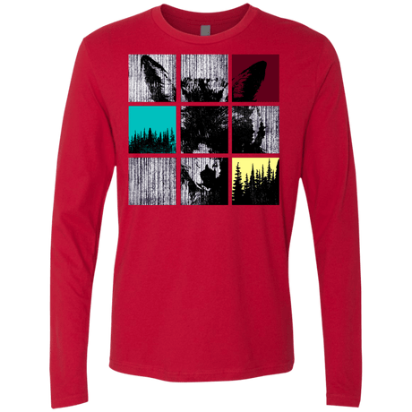 T-Shirts Red / S Fox Pane Men's Premium Long Sleeve