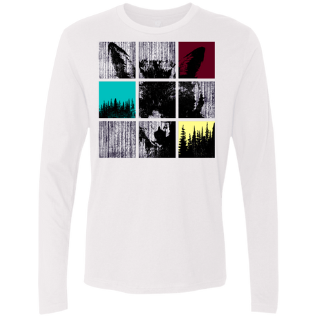 T-Shirts White / S Fox Pane Men's Premium Long Sleeve