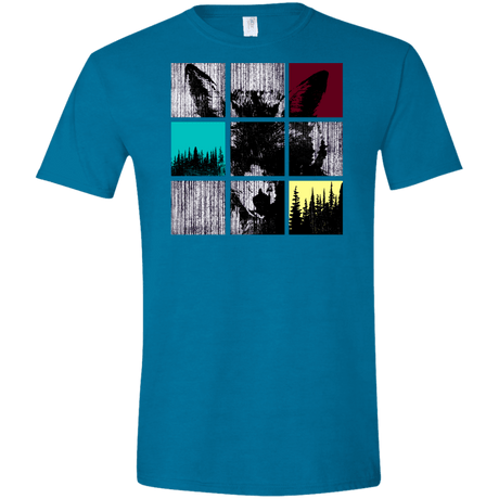 T-Shirts Antique Sapphire / S Fox Pane Men's Semi-Fitted Softstyle