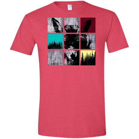 T-Shirts Heather Red / S Fox Pane Men's Semi-Fitted Softstyle