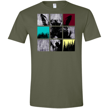 T-Shirts Military Green / S Fox Pane Men's Semi-Fitted Softstyle