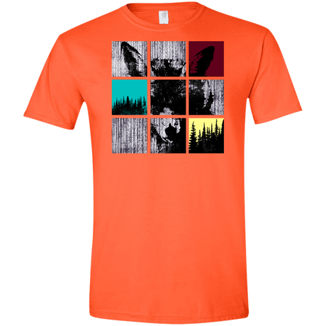 T-Shirts Orange / S Fox Pane Men's Semi-Fitted Softstyle