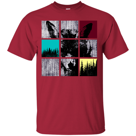 T-Shirts Cardinal / S Fox Pane T-Shirt