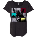 T-Shirts Vintage Black / X-Small Fox Pane Triblend Dolman Sleeve