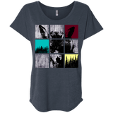 T-Shirts Vintage Navy / X-Small Fox Pane Triblend Dolman Sleeve