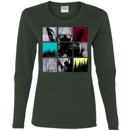 T-Shirts Forest / S Fox Pane Women's Long Sleeve T-Shirt