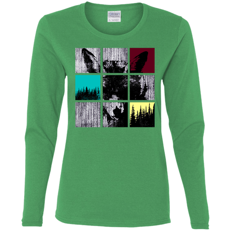 T-Shirts Irish Green / S Fox Pane Women's Long Sleeve T-Shirt