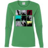 T-Shirts Irish Green / S Fox Pane Women's Long Sleeve T-Shirt