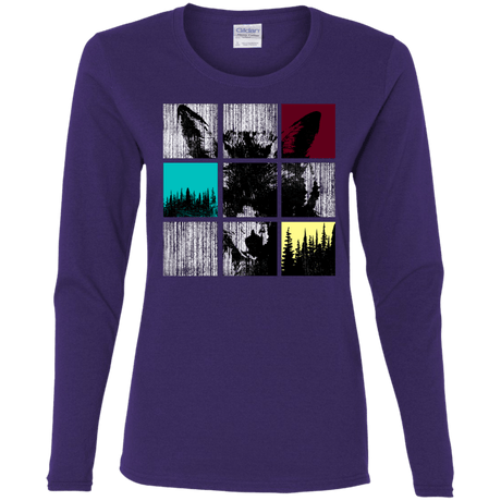 T-Shirts Purple / S Fox Pane Women's Long Sleeve T-Shirt