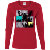 T-Shirts Red / S Fox Pane Women's Long Sleeve T-Shirt