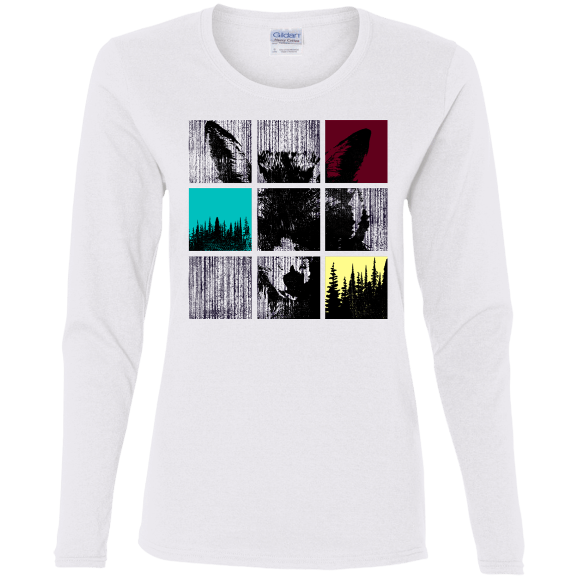 T-Shirts White / S Fox Pane Women's Long Sleeve T-Shirt