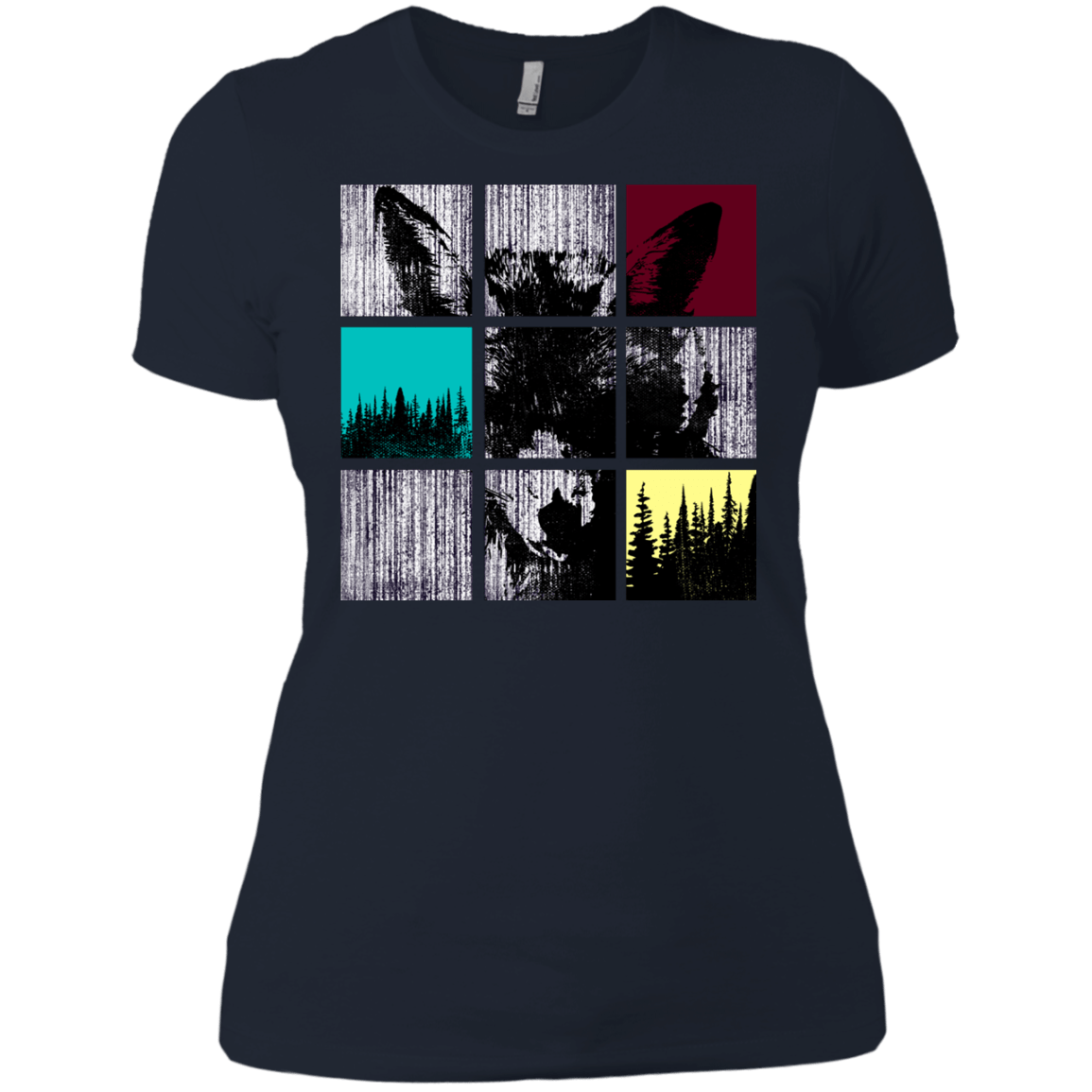T-Shirts Midnight Navy / X-Small Fox Pane Women's Premium T-Shirt