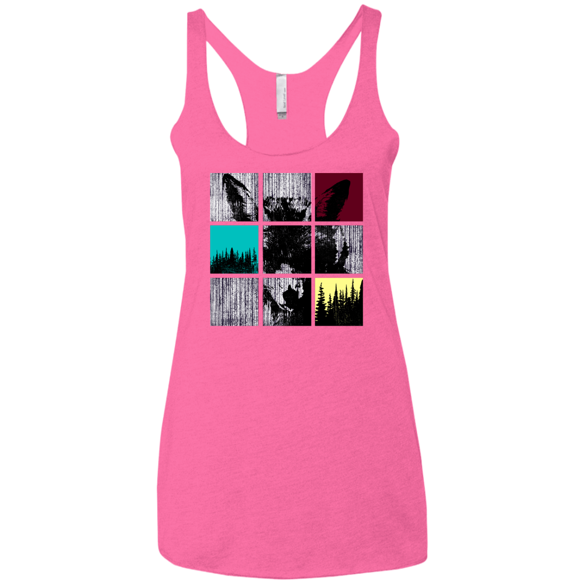 T-Shirts Vintage Pink / X-Small Fox Pane Women's Triblend Racerback Tank