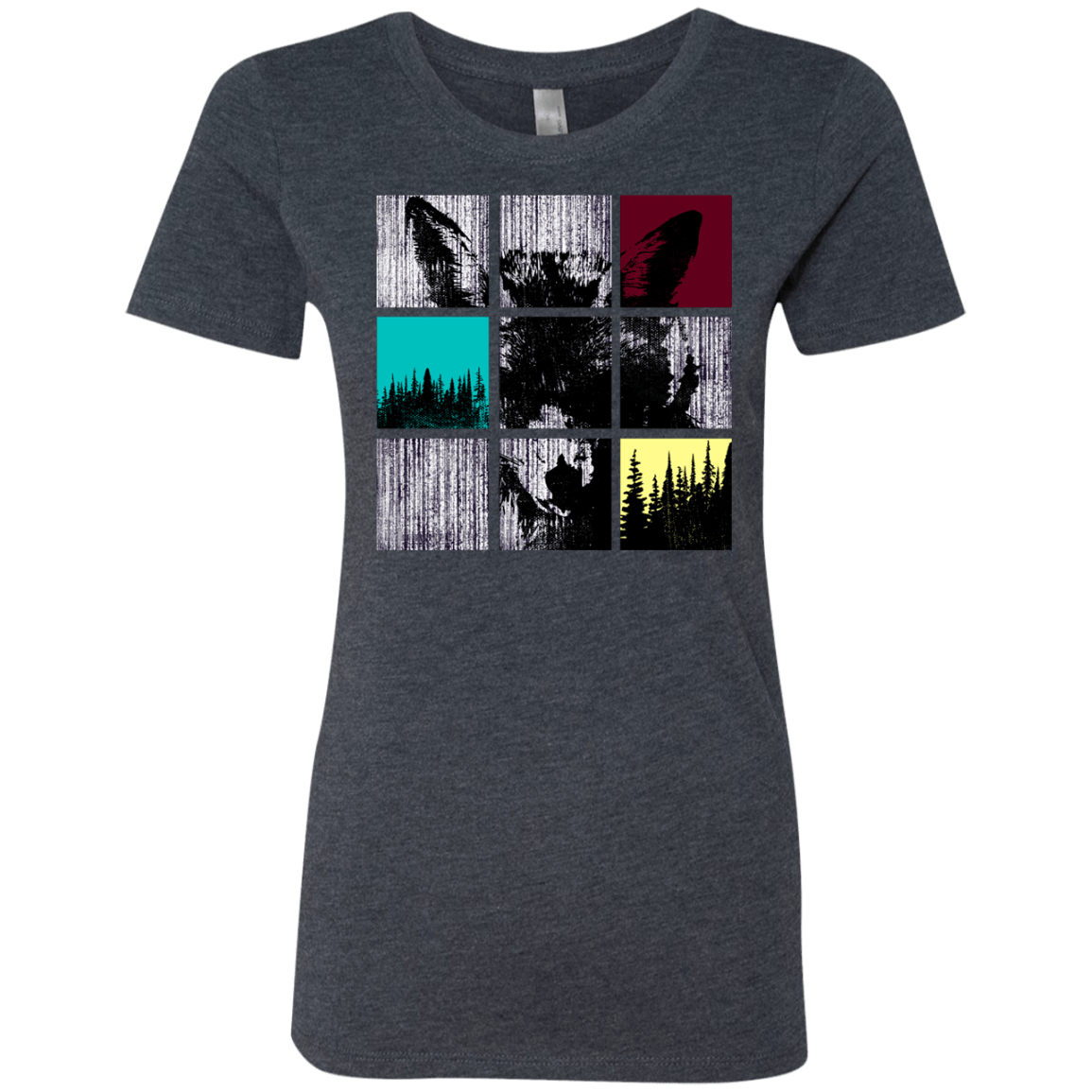 T-Shirts Vintage Navy / S Fox Pane Women's Triblend T-Shirt