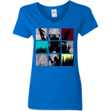 T-Shirts Royal / S Fox Pane Women's V-Neck T-Shirt