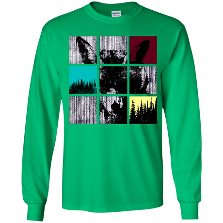 T-Shirts Irish Green / YS Fox Pane Youth Long Sleeve T-Shirt