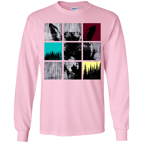 T-Shirts Light Pink / YS Fox Pane Youth Long Sleeve T-Shirt