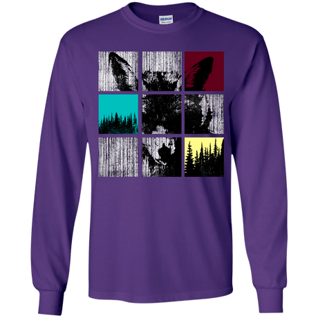 T-Shirts Purple / YS Fox Pane Youth Long Sleeve T-Shirt