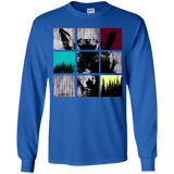 T-Shirts Royal / YS Fox Pane Youth Long Sleeve T-Shirt