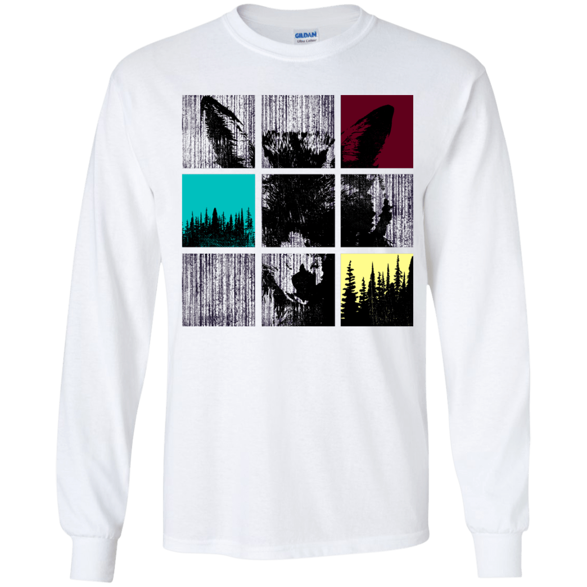 T-Shirts White / YS Fox Pane Youth Long Sleeve T-Shirt