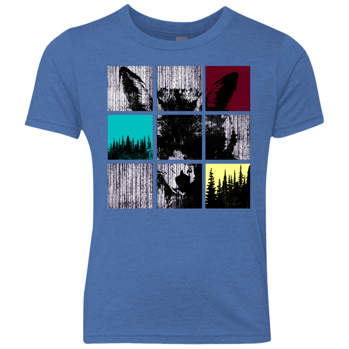T-Shirts Vintage Royal / YXS Fox Pane Youth Triblend T-Shirt