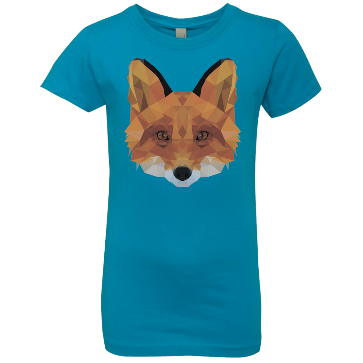 T-Shirts Turquoise / YXS Fox Portrait Girls Premium T-Shirt