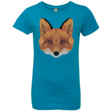 T-Shirts Turquoise / YXS Fox Portrait Girls Premium T-Shirt