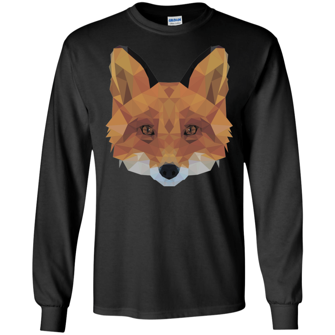 T-Shirts Black / S Fox Portrait Men's Long Sleeve T-Shirt