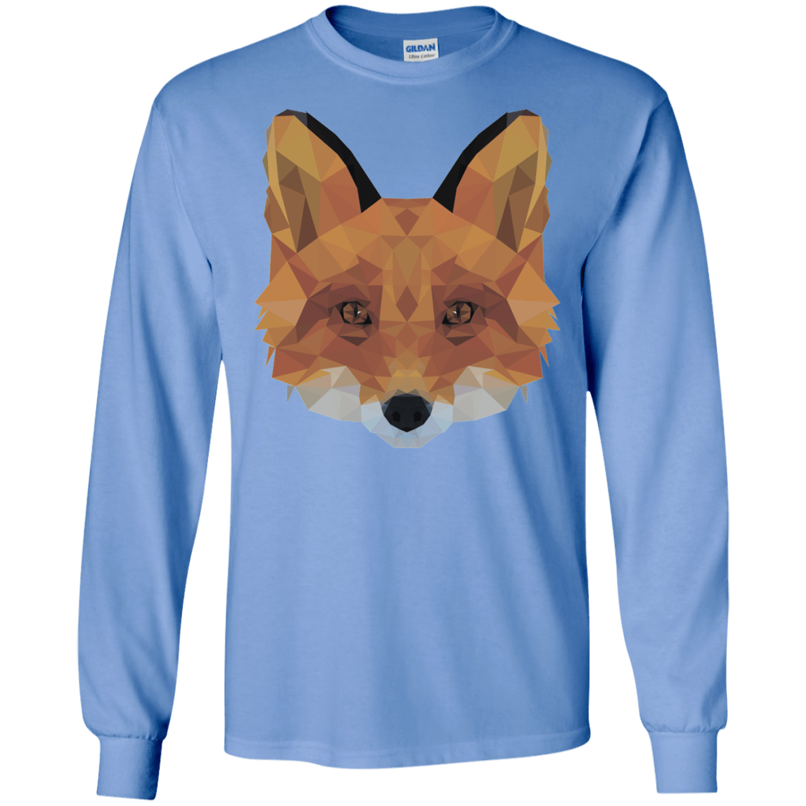 T-Shirts Carolina Blue / S Fox Portrait Men's Long Sleeve T-Shirt