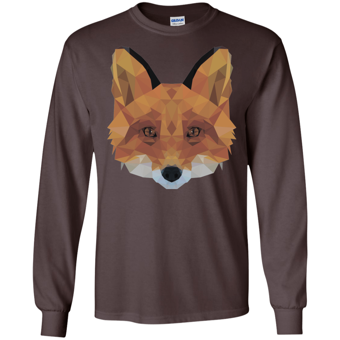 T-Shirts Dark Chocolate / S Fox Portrait Men's Long Sleeve T-Shirt