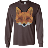 T-Shirts Dark Chocolate / S Fox Portrait Men's Long Sleeve T-Shirt