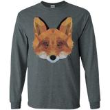 T-Shirts Dark Heather / S Fox Portrait Men's Long Sleeve T-Shirt