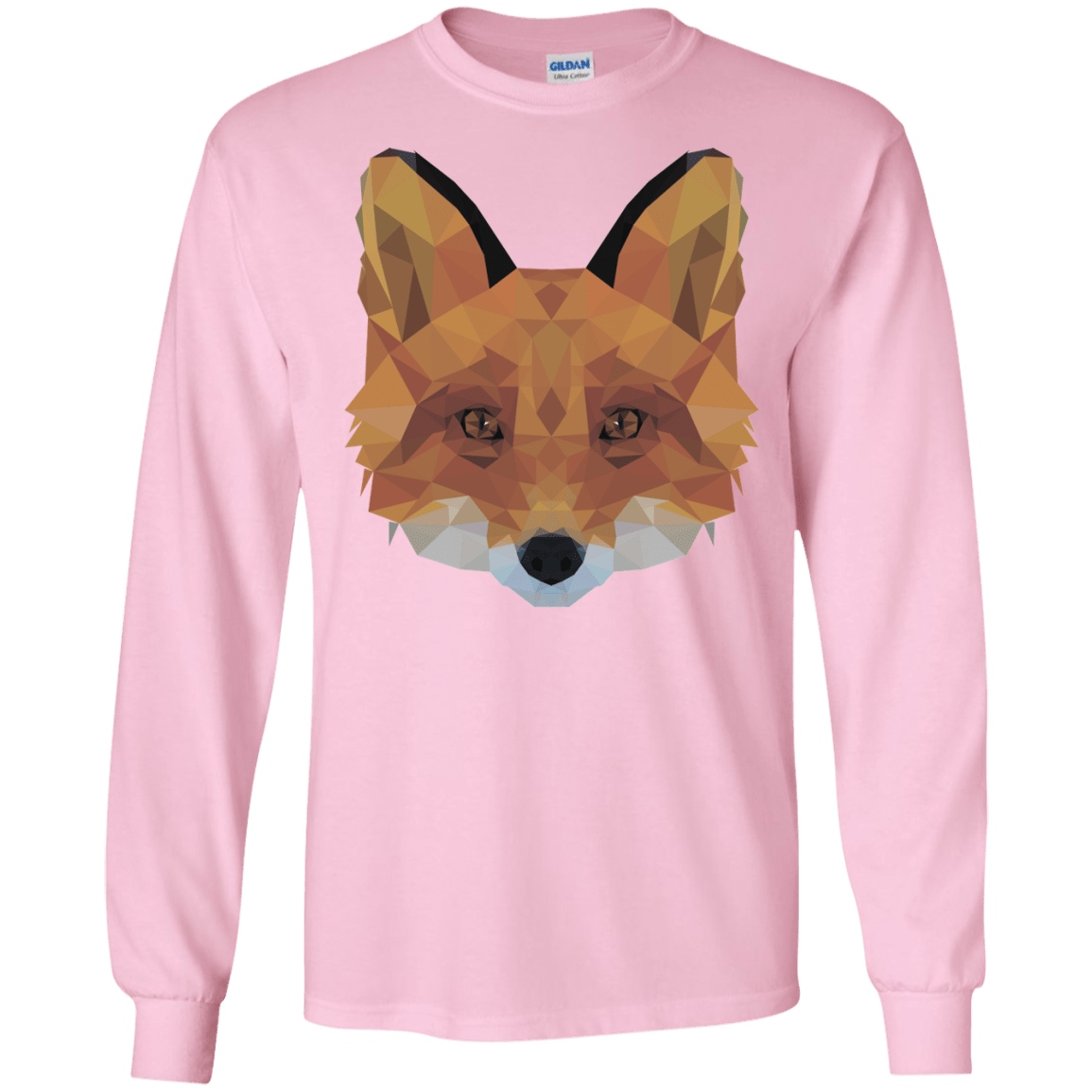 T-Shirts Light Pink / S Fox Portrait Men's Long Sleeve T-Shirt