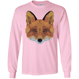 T-Shirts Light Pink / S Fox Portrait Men's Long Sleeve T-Shirt