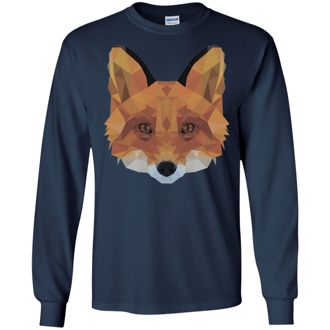 T-Shirts Navy / S Fox Portrait Men's Long Sleeve T-Shirt