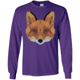 T-Shirts Purple / S Fox Portrait Men's Long Sleeve T-Shirt