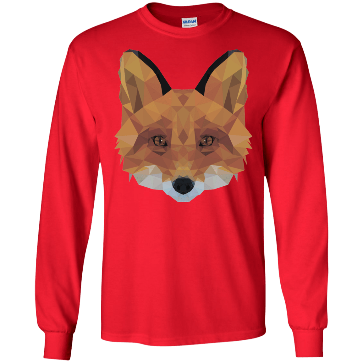 T-Shirts Red / S Fox Portrait Men's Long Sleeve T-Shirt