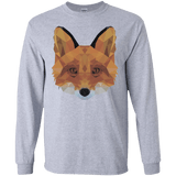 T-Shirts Sport Grey / S Fox Portrait Men's Long Sleeve T-Shirt