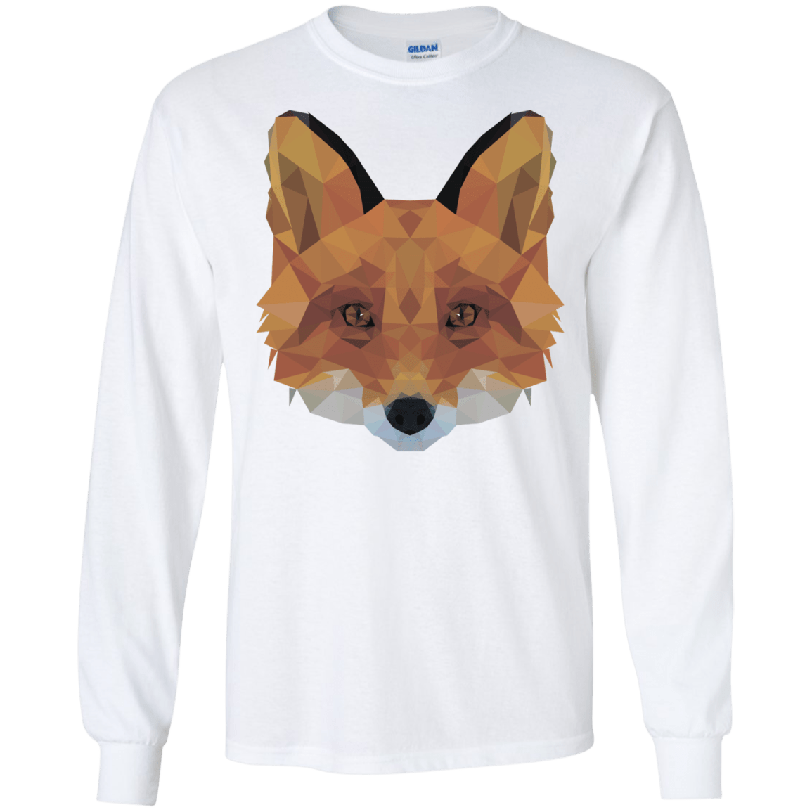 T-Shirts White / S Fox Portrait Men's Long Sleeve T-Shirt