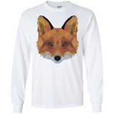 T-Shirts White / S Fox Portrait Men's Long Sleeve T-Shirt