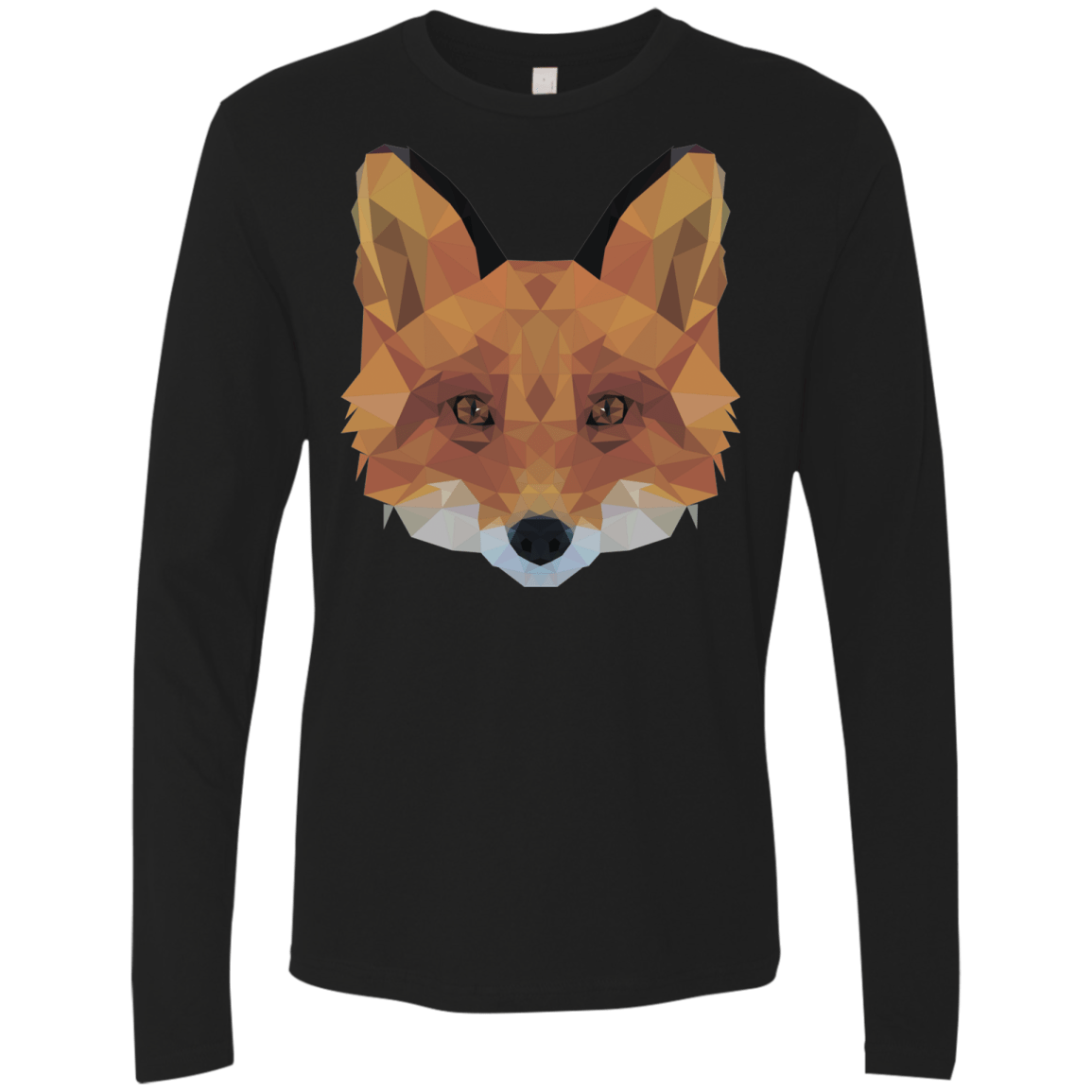 T-Shirts Black / S Fox Portrait Men's Premium Long Sleeve