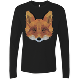 T-Shirts Black / S Fox Portrait Men's Premium Long Sleeve