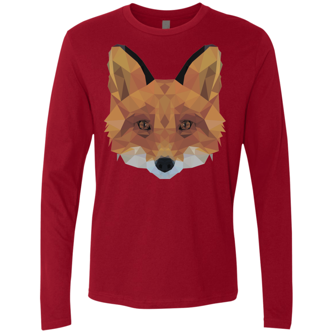 T-Shirts Cardinal / S Fox Portrait Men's Premium Long Sleeve