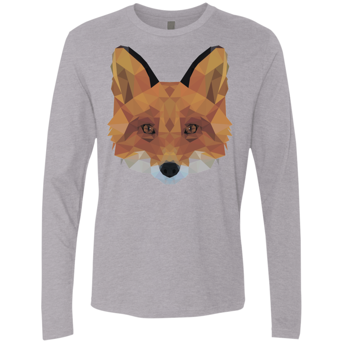 T-Shirts Heather Grey / S Fox Portrait Men's Premium Long Sleeve