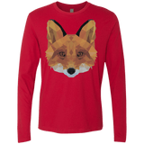T-Shirts Red / S Fox Portrait Men's Premium Long Sleeve