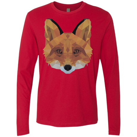 T-Shirts Red / S Fox Portrait Men's Premium Long Sleeve