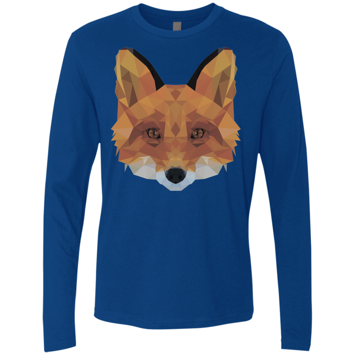 T-Shirts Royal / S Fox Portrait Men's Premium Long Sleeve